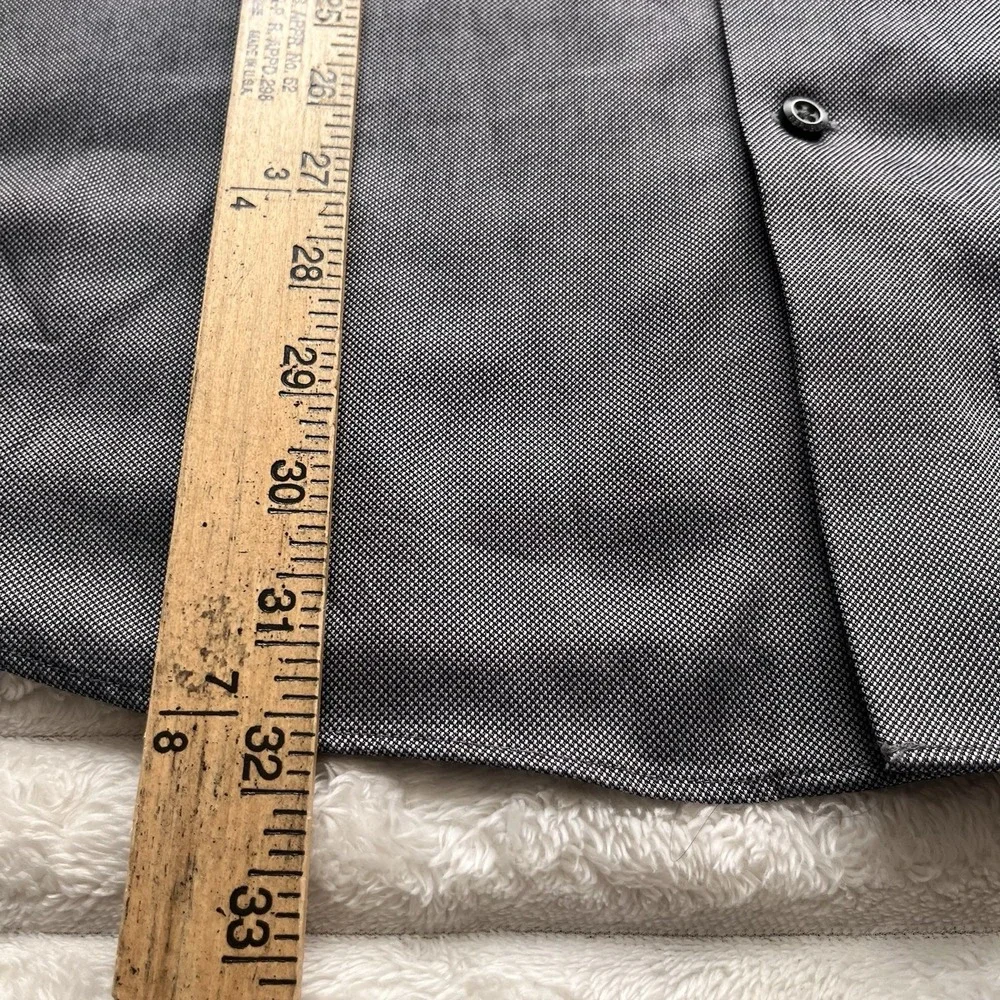Banana Republic button up Mens Large Non-Iron Slim Fit Cotton Oxford Gray office